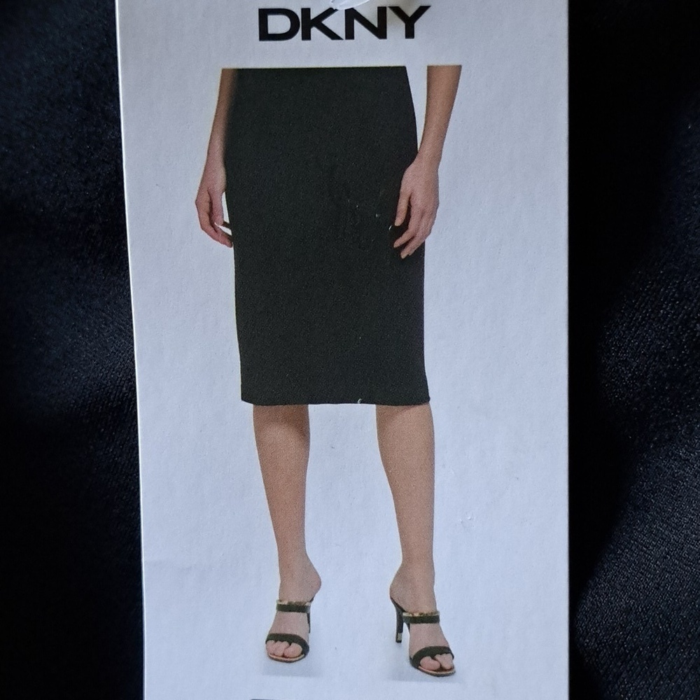 DKNY Black Skirt Straight Pencil Women's Midi Skirt Ponte Stretch Various Sizes